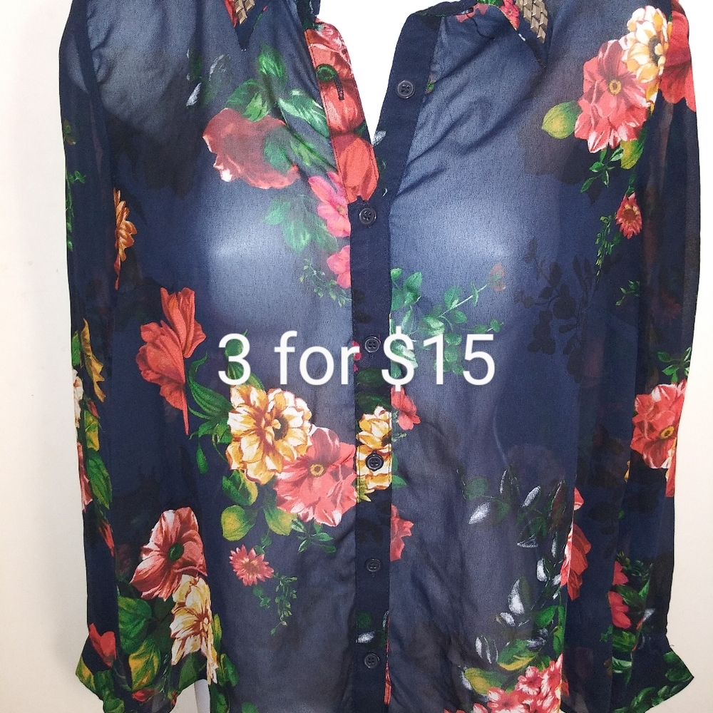 Sheer Forever 21 blouse